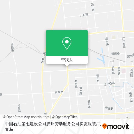 中国石油第七建设公司胶州劳动服务公司实友服装厂地图