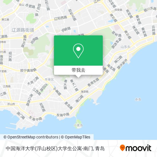 中国海洋大学(浮山校区)大学生公寓-南门地图