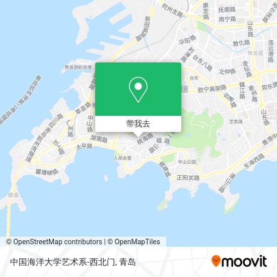 中国海洋大学艺术系-西北门地图