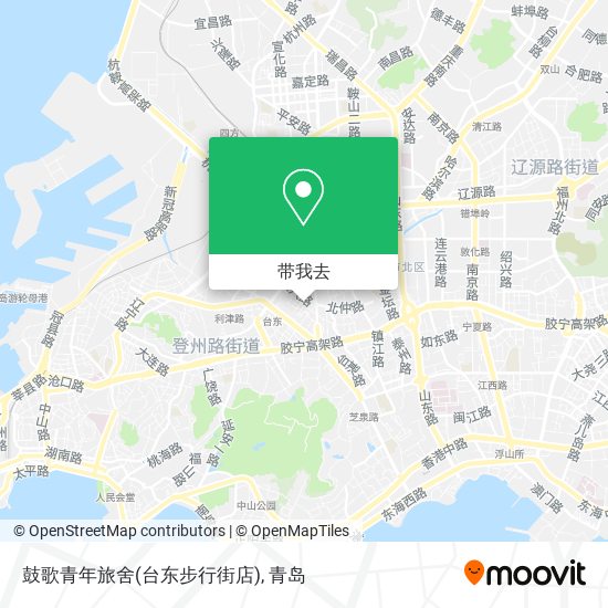 鼓歌青年旅舍(台东步行街店)地图