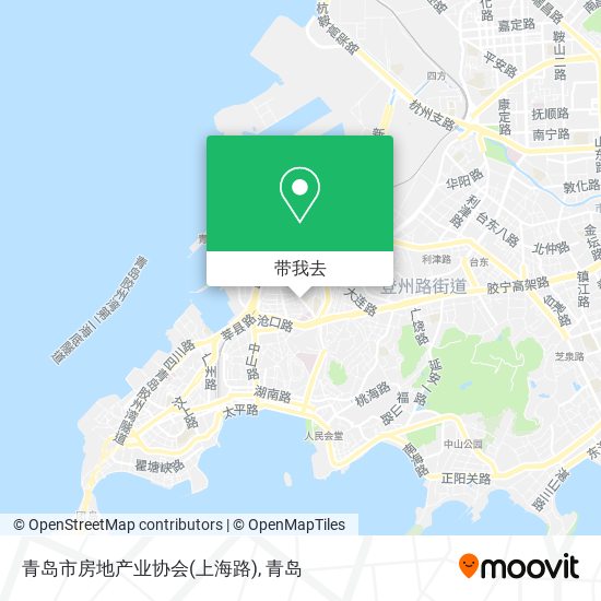 青岛市房地产业协会(上海路)地图