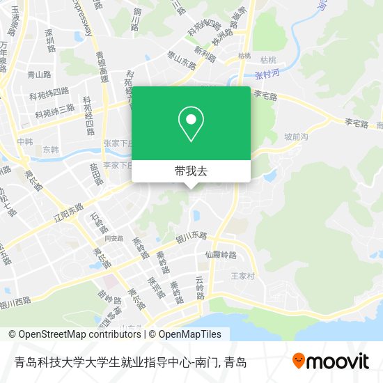 青岛科技大学大学生就业指导中心-南门地图