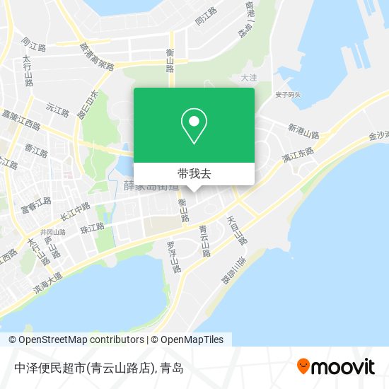 中泽便民超市(青云山路店)地图