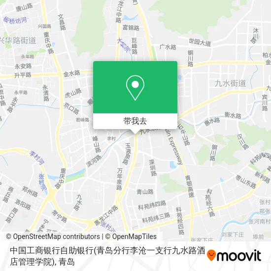 中国工商银行自助银行(青岛分行李沧一支行九水路酒店管理学院)地图