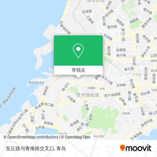 安丘路与青海路交叉口地图