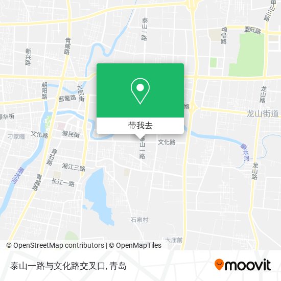 泰山一路与文化路交叉口地图