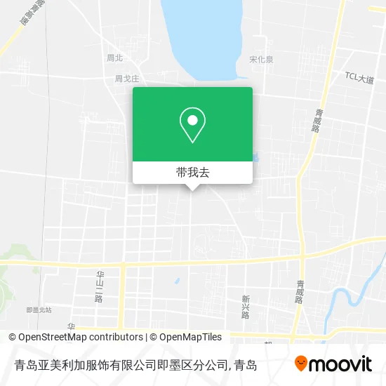 青岛亚美利加服饰有限公司即墨区分公司地图