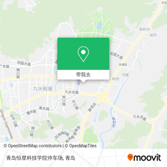 青岛恒星科技学院停车场地图