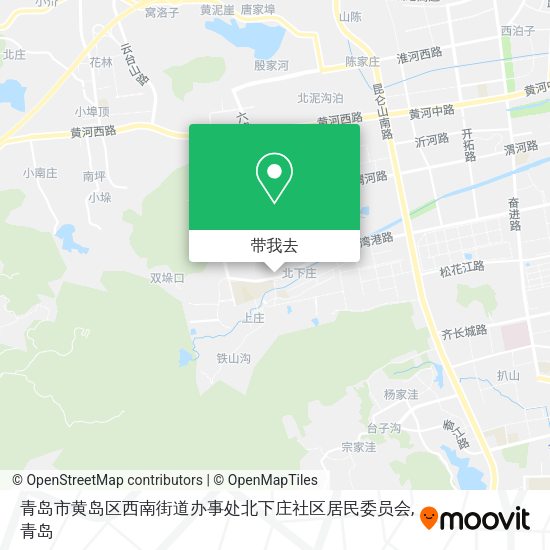青岛市黄岛区西南街道办事处北下庄社区居民委员会地图