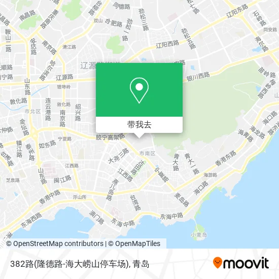 382路(隆德路-海大崂山停车场)地图