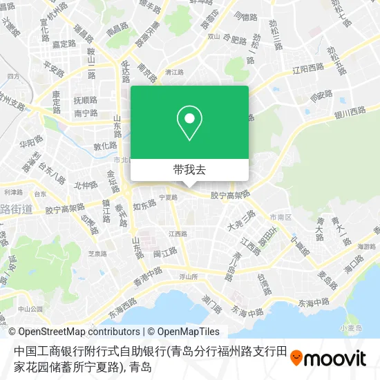 中国工商银行附行式自助银行(青岛分行福州路支行田家花园储蓄所宁夏路)地图