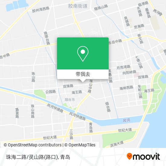 珠海二路/灵山路(路口)地图