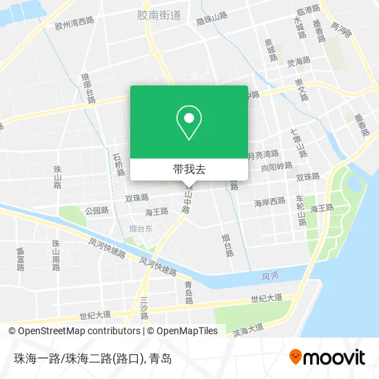 珠海一路/珠海二路(路口)地图