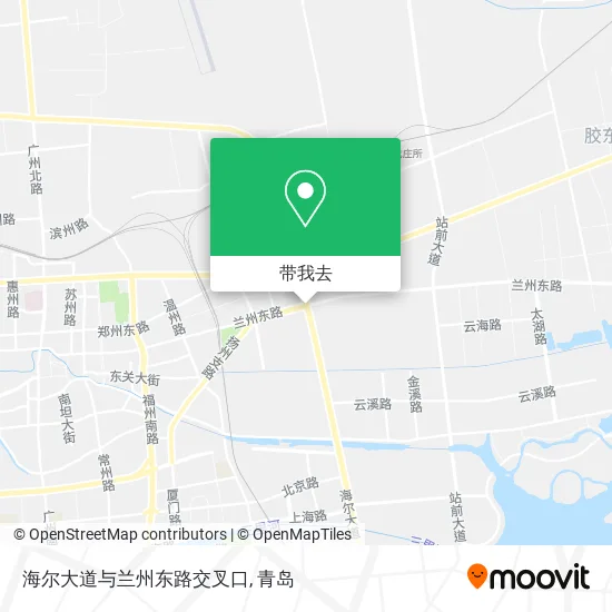 海尔大道与兰州东路交叉口地图