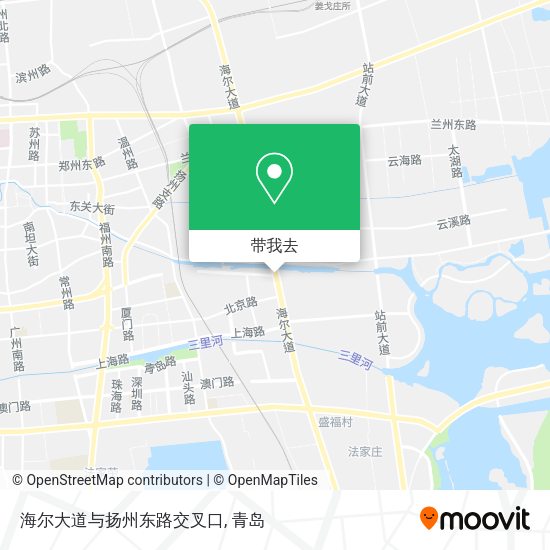 海尔大道与扬州东路交叉口地图