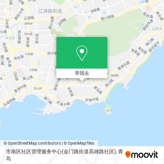 市南区社区管理服务中心(金门路街道高雄路社区)地图