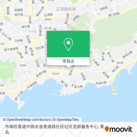 市南区香港中路街道香港路社区社区党群服务中心地图