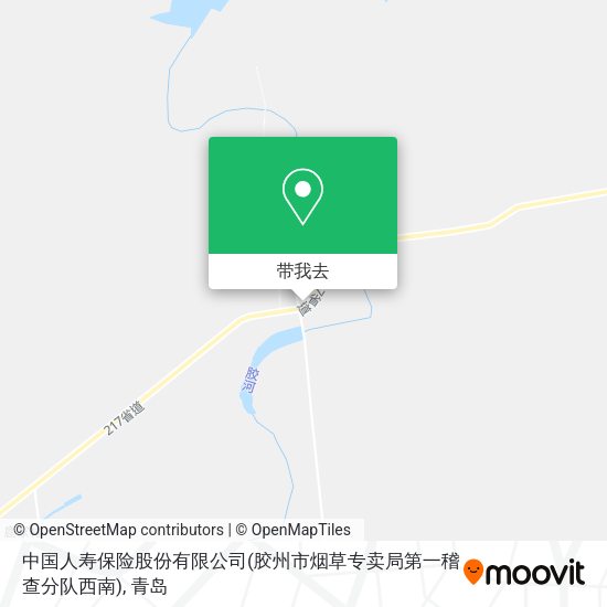 中国人寿保险股份有限公司(胶州市烟草专卖局第一稽查分队西南)地图