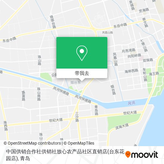 中国供销合作社供销社放心农产品社区直销店(台东花园店)地图