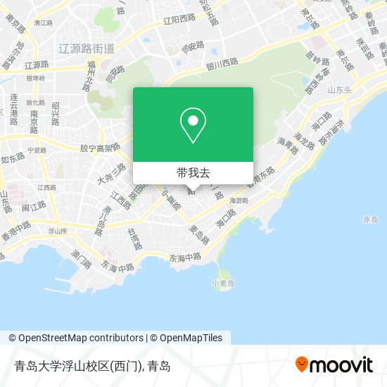 青岛大学浮山校区(西门)地图