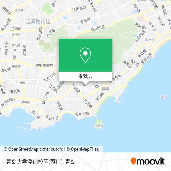 青岛大学浮山校区(西门)地图