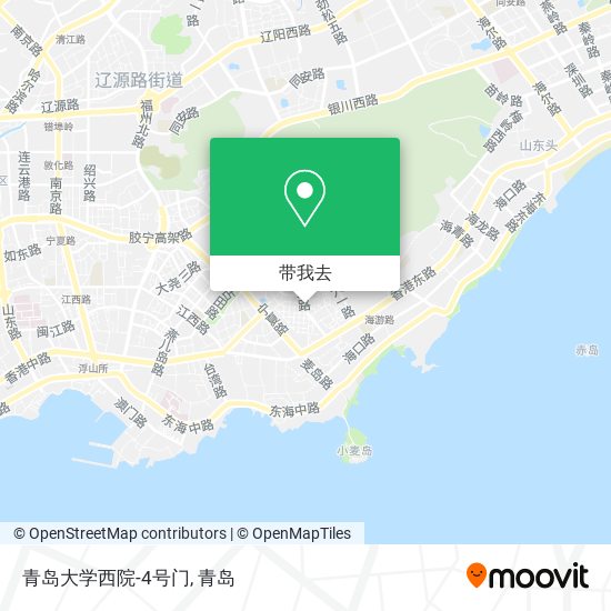 青岛大学西院-4号门地图