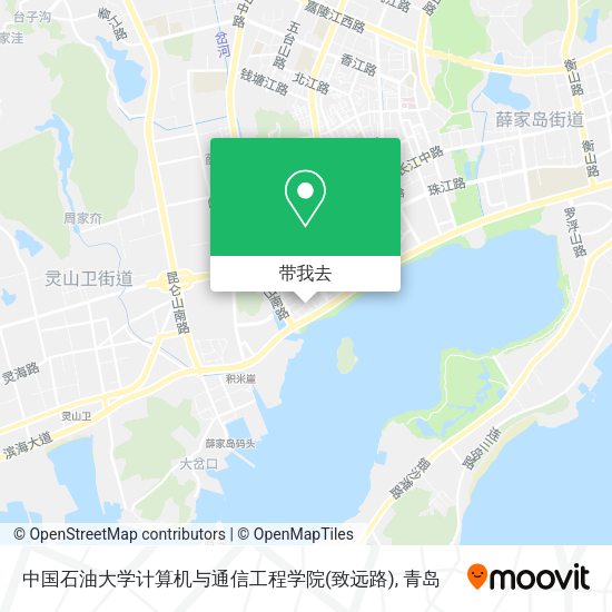 中国石油大学计算机与通信工程学院(致远路)地图