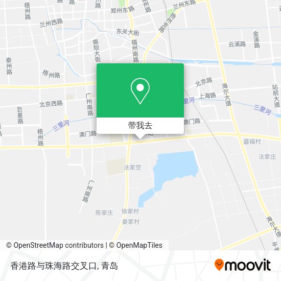 香港路与珠海路交叉口地图