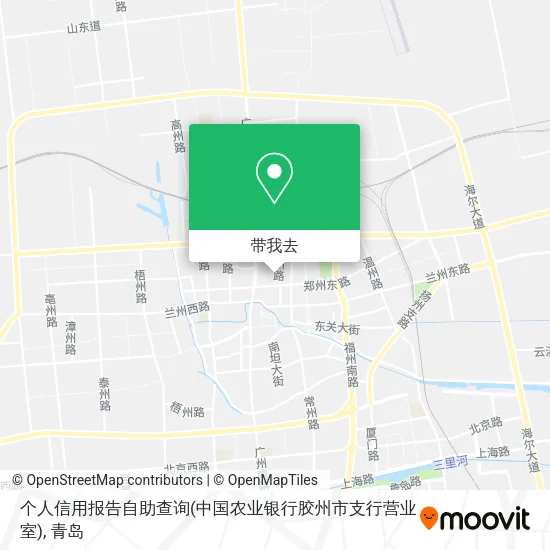 个人信用报告自助查询(中国农业银行胶州市支行营业室)地图