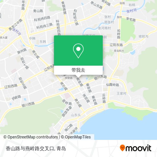 香山路与燕岭路交叉口地图