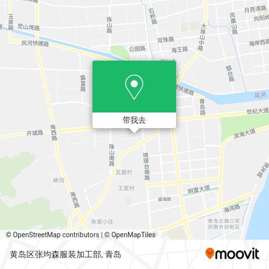 黄岛区张均森服装加工部地图