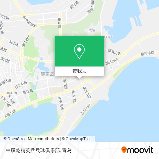 中联乾精英乒乓球俱乐部地图