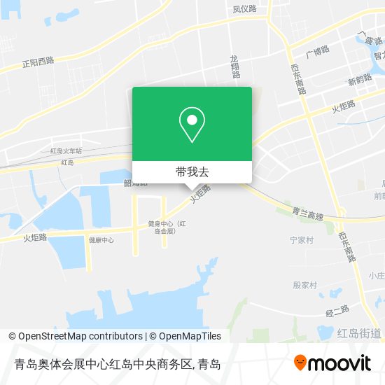 青岛奥体会展中心红岛中央商务区地图