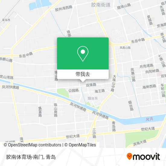 胶南体育场-南门地图