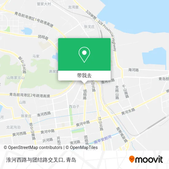 淮河西路与团结路交叉口地图