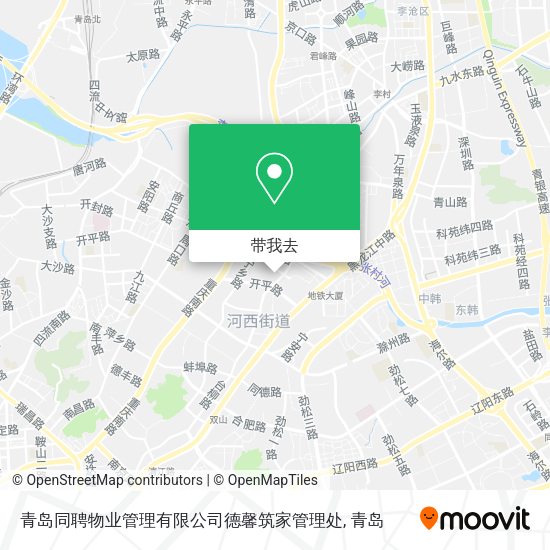 青岛同聘物业管理有限公司德馨筑家管理处地图