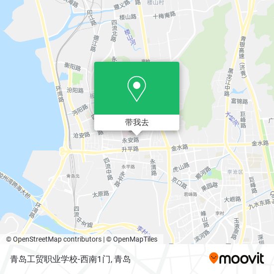 青岛工贸职业学校-西南1门地图