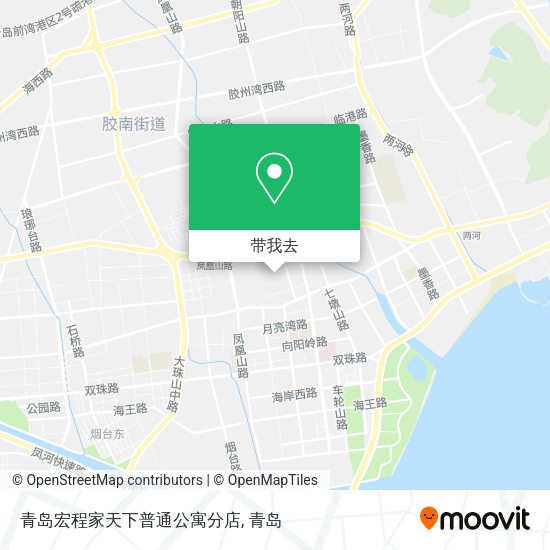 青岛宏程家天下普通公寓分店地图