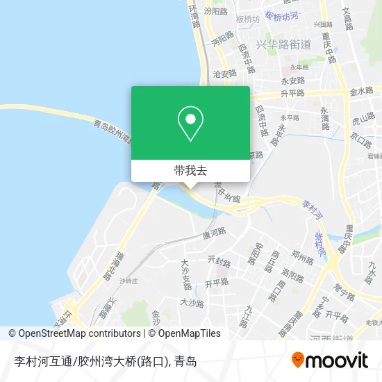 李村河互通/胶州湾大桥(路口)地图