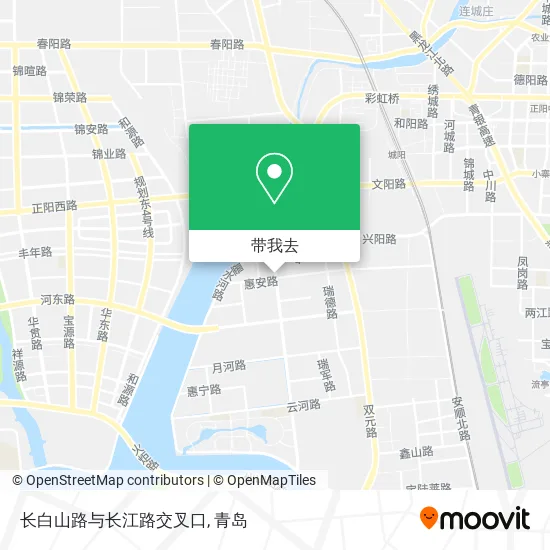 长白山路与长江路交叉口地图