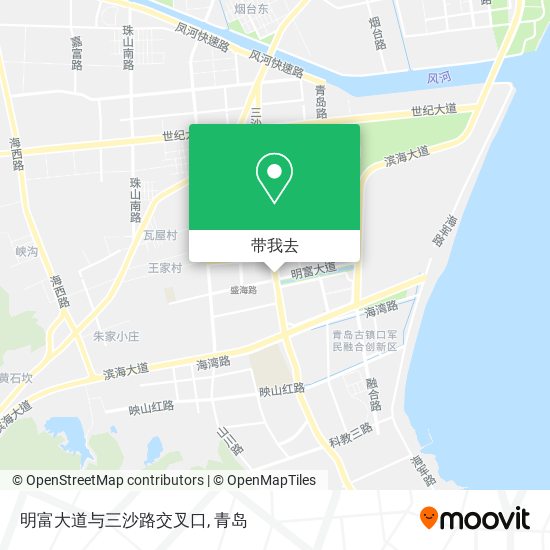明富大道与三沙路交叉口地图