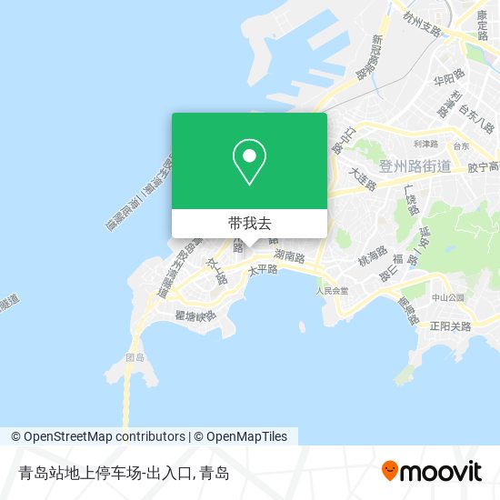 青岛站地上停车场-出入口地图