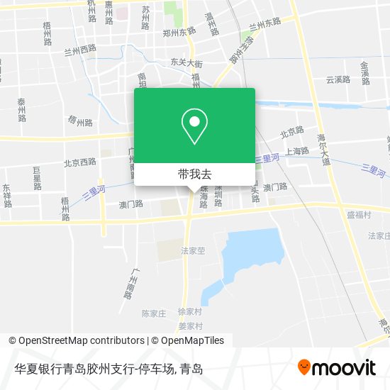 华夏银行青岛胶州支行-停车场地图