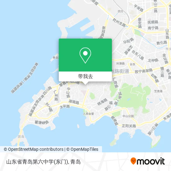 山东省青岛第六中学(东门)地图
