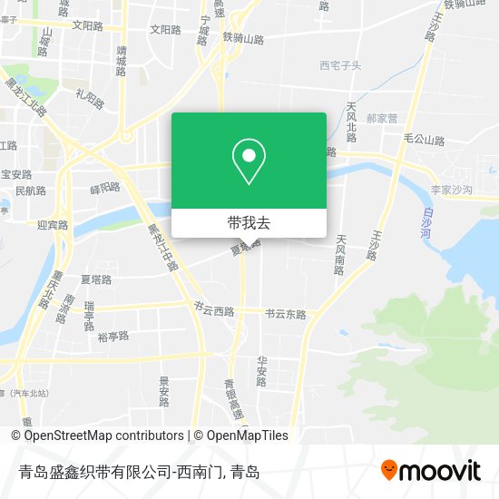 青岛盛鑫织带有限公司-西南门地图