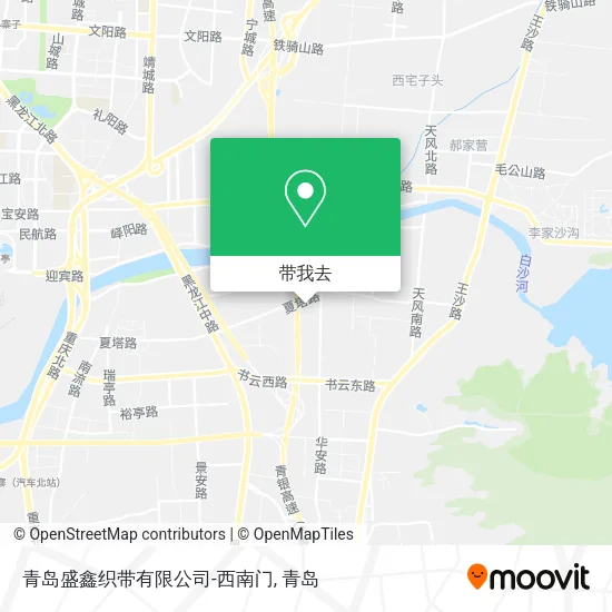 青岛盛鑫织带有限公司-西南门地图