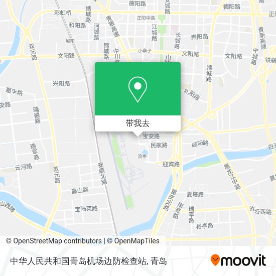 中华人民共和国青岛机场边防检查站地图