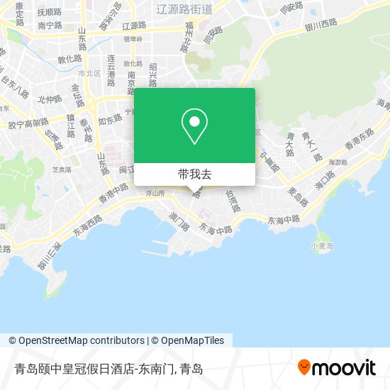 青岛颐中皇冠假日酒店-东南门地图