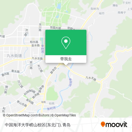 中国海洋大学崂山校区(东北门)地图