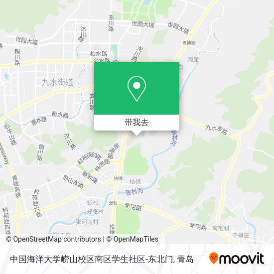 中国海洋大学崂山校区南区学生社区-东北门地图